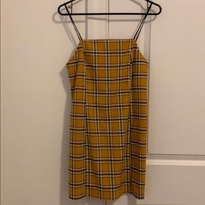 urban outfitters plaid yellow dress